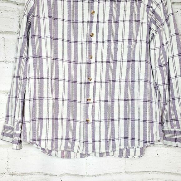 Duluth Trading Button Up Long Sleeve Collared Cotton Shirt Womens XL - Picture 4 of 6